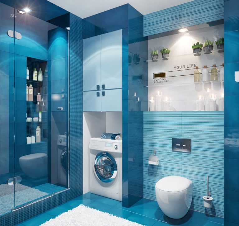 Дизайн душевой комнаты с туалетом 3 кв м в современном стиле